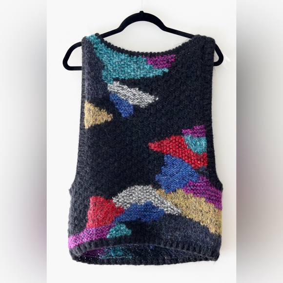 Vintage Gil Aimbez for Static ugly weird very odd sweater vest size Medium. - Picture 3 of 9